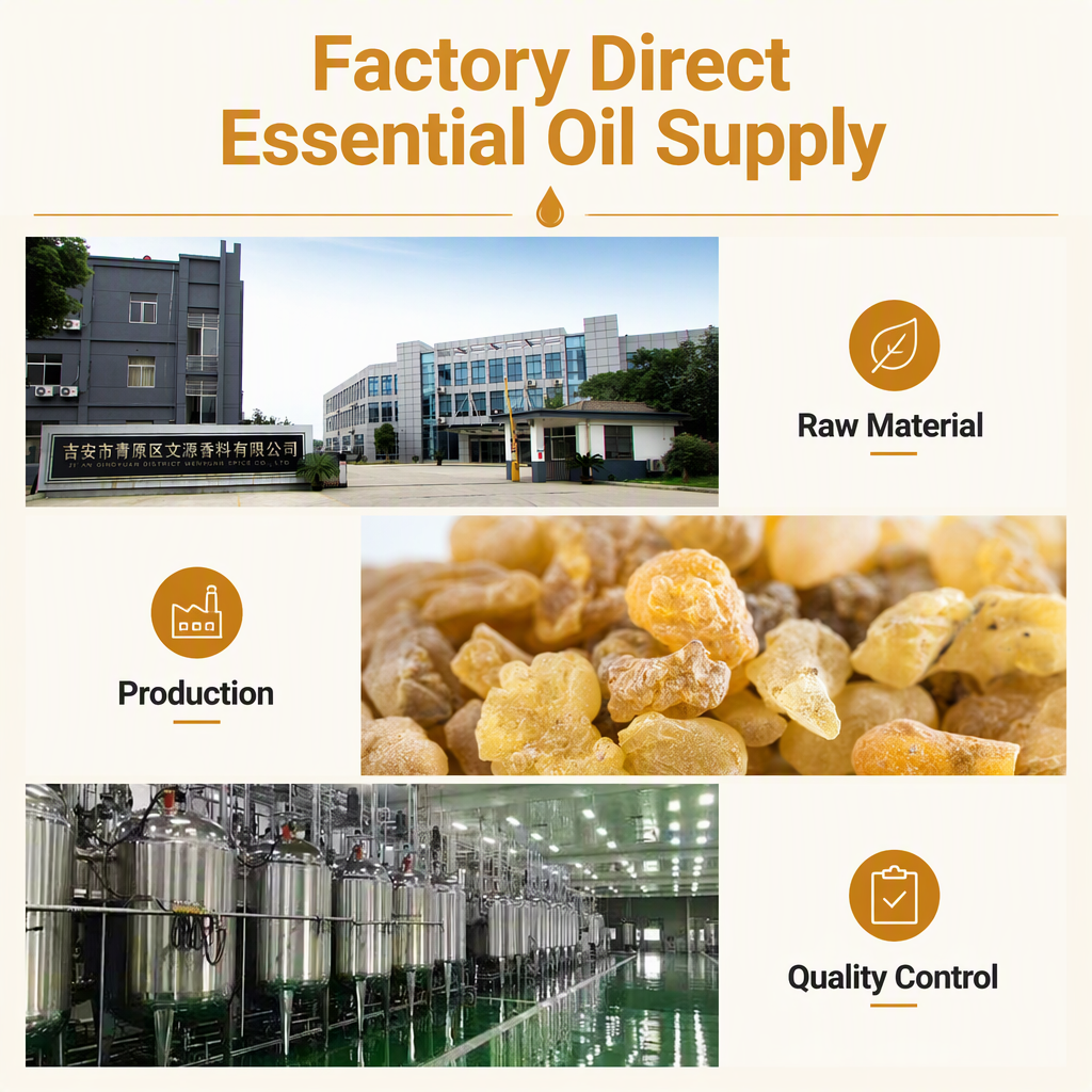 Frankincense Essential Oil Manufacturer 100% Pure Organic Cosmetic Grade Low MOQ Wholesale for Anti Aging Skin Repair Face Care