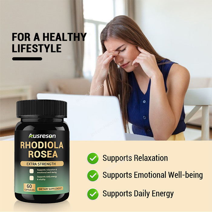 SPLOEM Rhodiola Rosea Extract Capsules Mood &amp; Immune Support Natural Brain Supplement Vegan Rhodiola Rosea Capsules