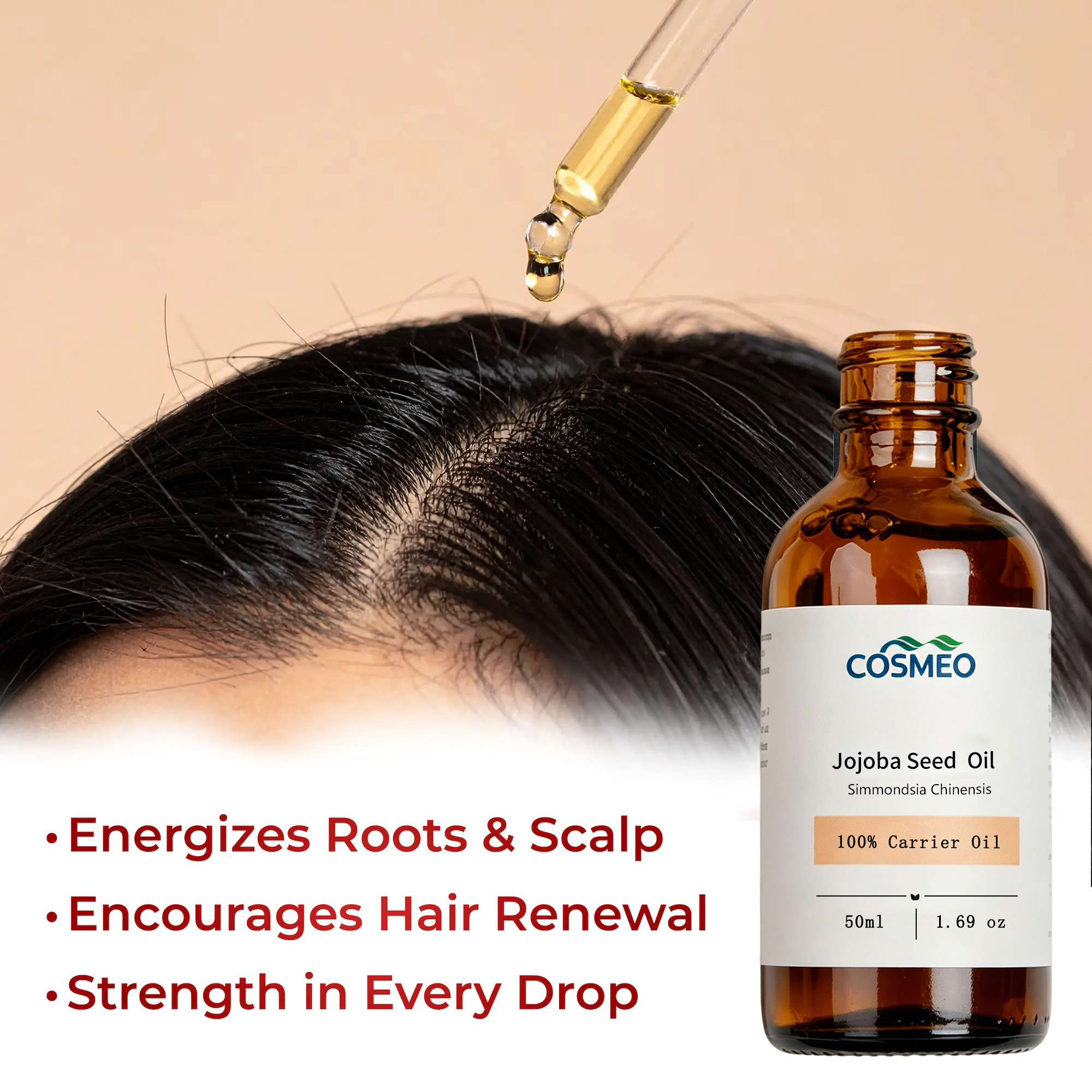 KSMA Private Label Cold Pressed Golden Jojoba Oil 50ml 100% Pure Natural CE Certified For Skin Moisturizing Hair Care Body