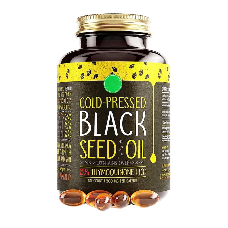 OEM Package Adult Black Seed Oil Softgels 100% Cold Pressed Sugar Free 60 Count Immune Support Pure Black Cumin Seed Oil