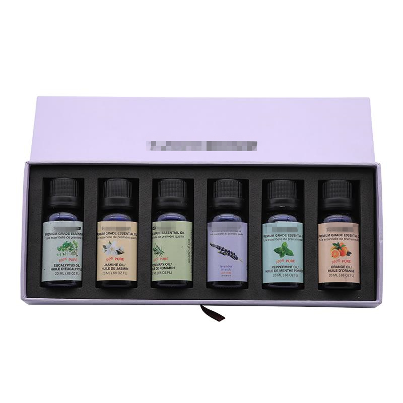 Private Label Essential Oils 10ml Lavender Peppermint Lemon Jasmine Eucalyptus Orange 6 Bottle Set