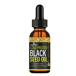 AegleWell OEM Cold Pressed Black Seed Oil 4oz/120ml Contains Over 2% Thymoquinone TQ Natural Dietary Supplement