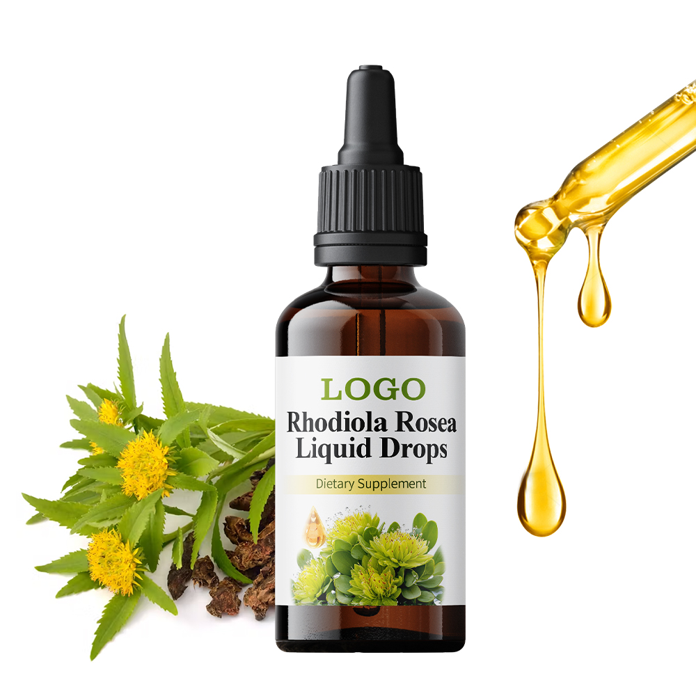 High Potency Rhodiola Rosea + Mixed Mushroom Drops OEM Customizable Herbal Supplement Supplier