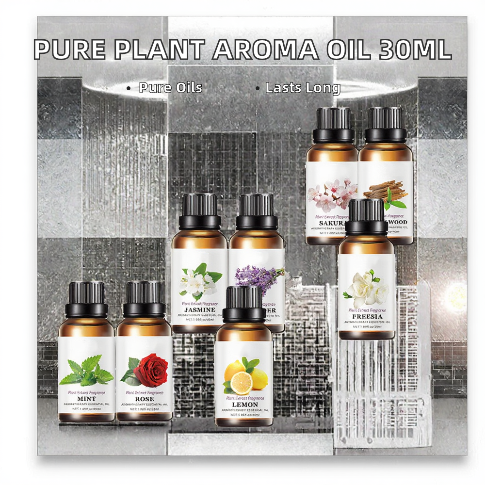 Wholesale 30ml Natural Organic Plant Extract Fresh Rose Lavender Jasmine Lemon Long Lasting Aromatherapy Essential Oil