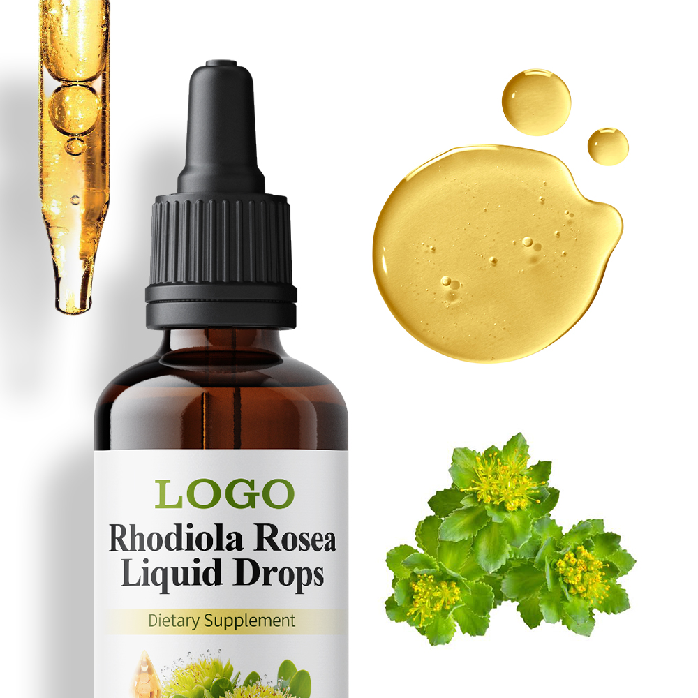 High Potency Rhodiola Rosea + Mixed Mushroom Drops OEM Customizable Herbal Supplement Supplier