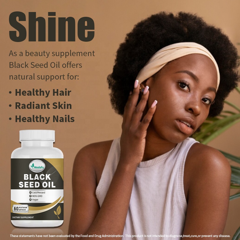 Private Label Black Seed Oil Capsules With Pure Cold Pressed Black Seed Oil Nigella Sativa Cumin For Skin &amp; Hair Health