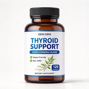 OEM Thyroid Support Capsules With Iodine Ashwagandha Root, Zinc, Selenium, Vitamin B12 Complex Supplement Thyroid Health