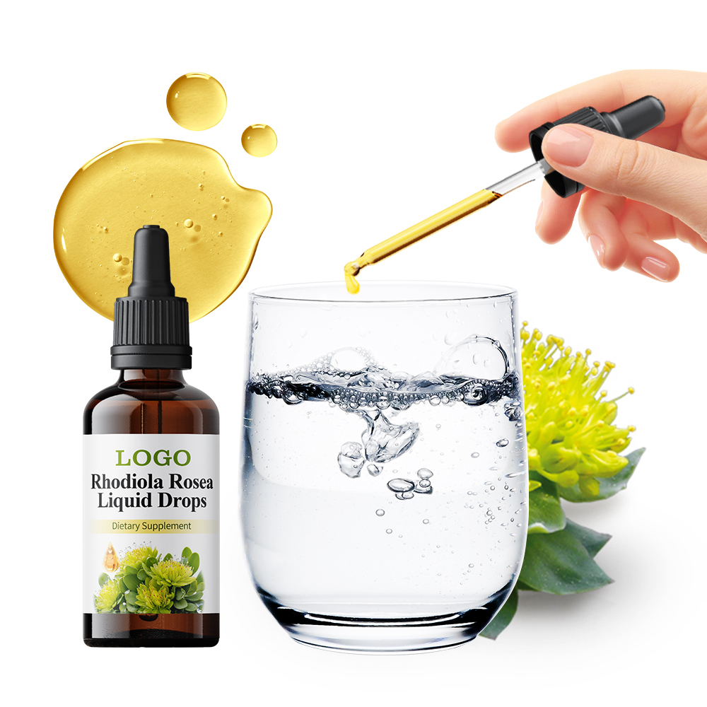 High Potency Rhodiola Rosea + Mixed Mushroom Drops OEM Customizable Herbal Supplement Supplier