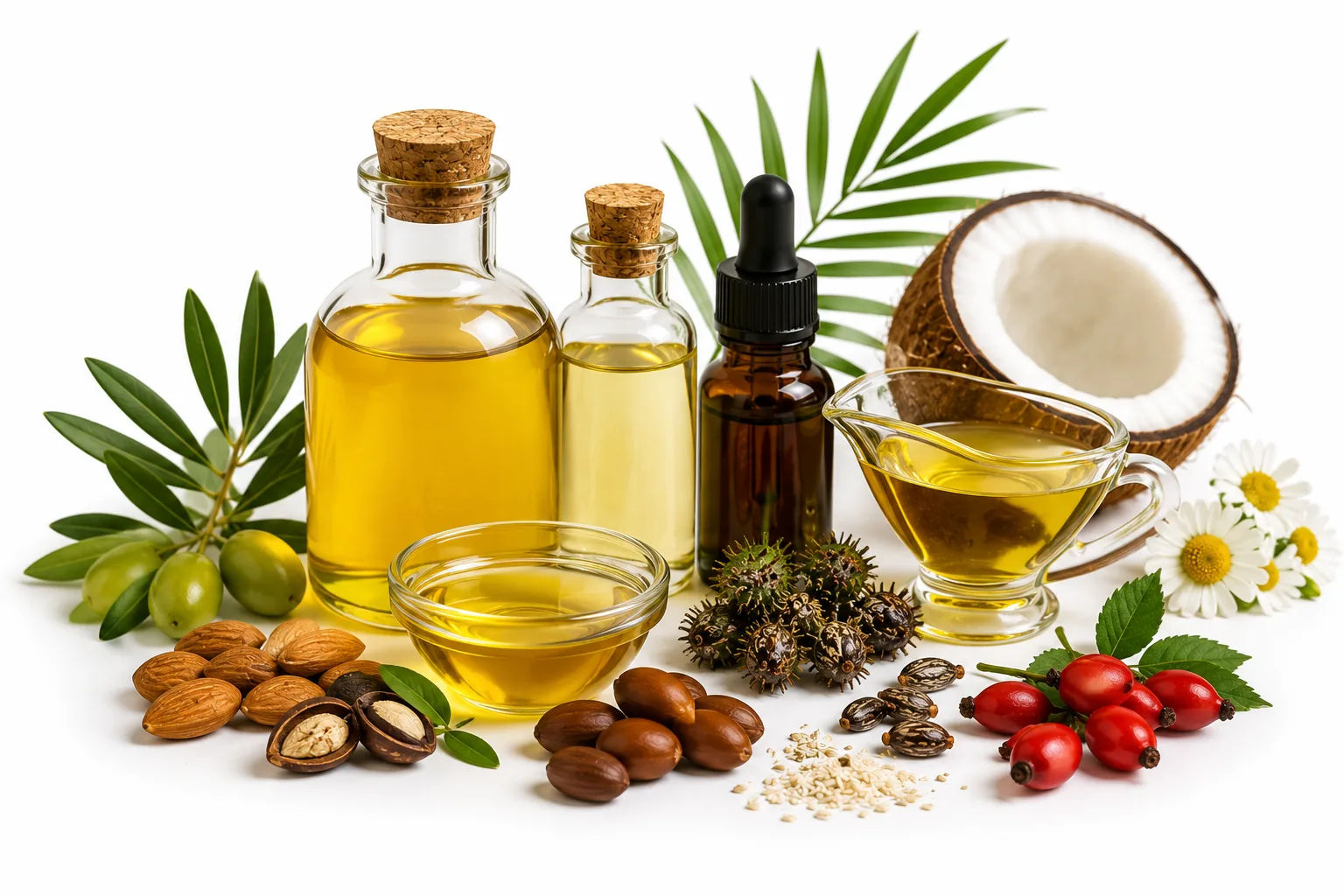 Herbal actives and essential extracts in precision laboratory glassware