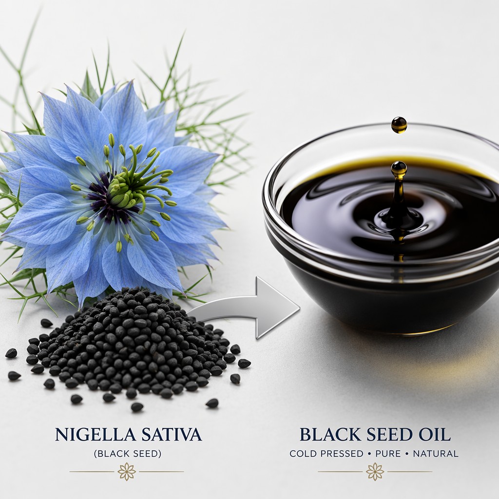 Pure Cold Pressed Black Seed Oil LPE-11 Natural Nigella Sativa Oil Rich in Thymoquinone for Immune Support and Skin Care