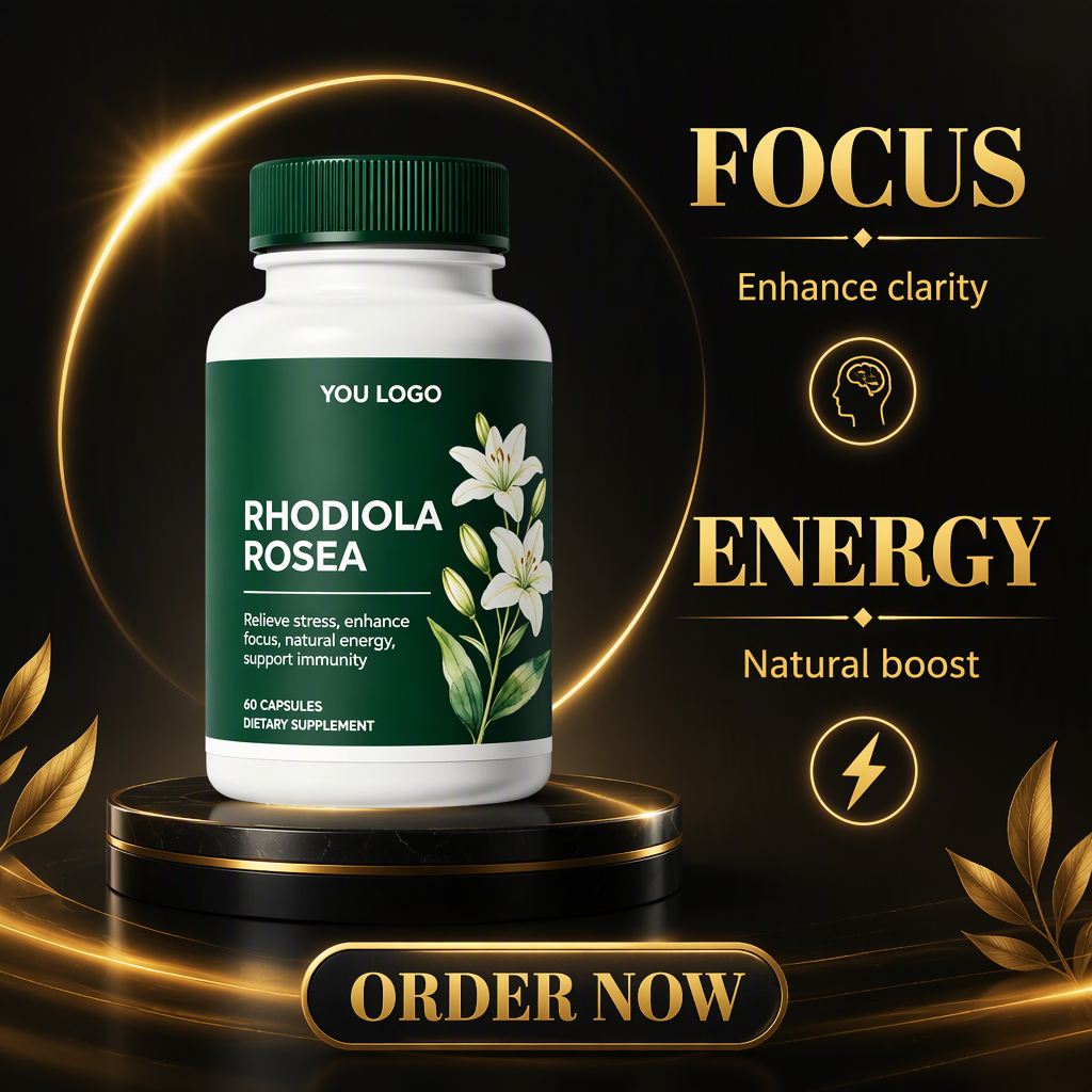 Rhodiola Rosea Capsules 60 Capsules Dietary Supplement Support Relaxation And Daily Energy