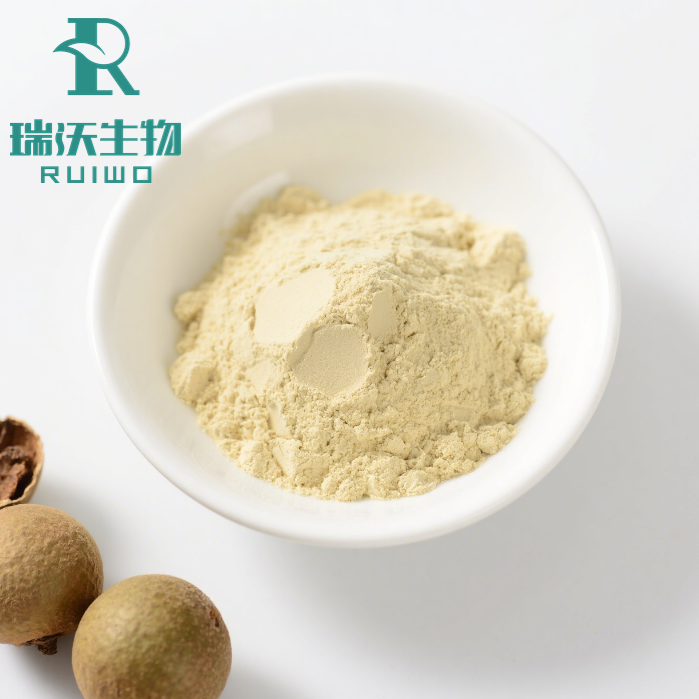 RUIWO PHYTOCHEM Factory Supply Pure Food Grade Monk Fruit Extract Powder 0.99 Specification Liquid-Solid Extraction