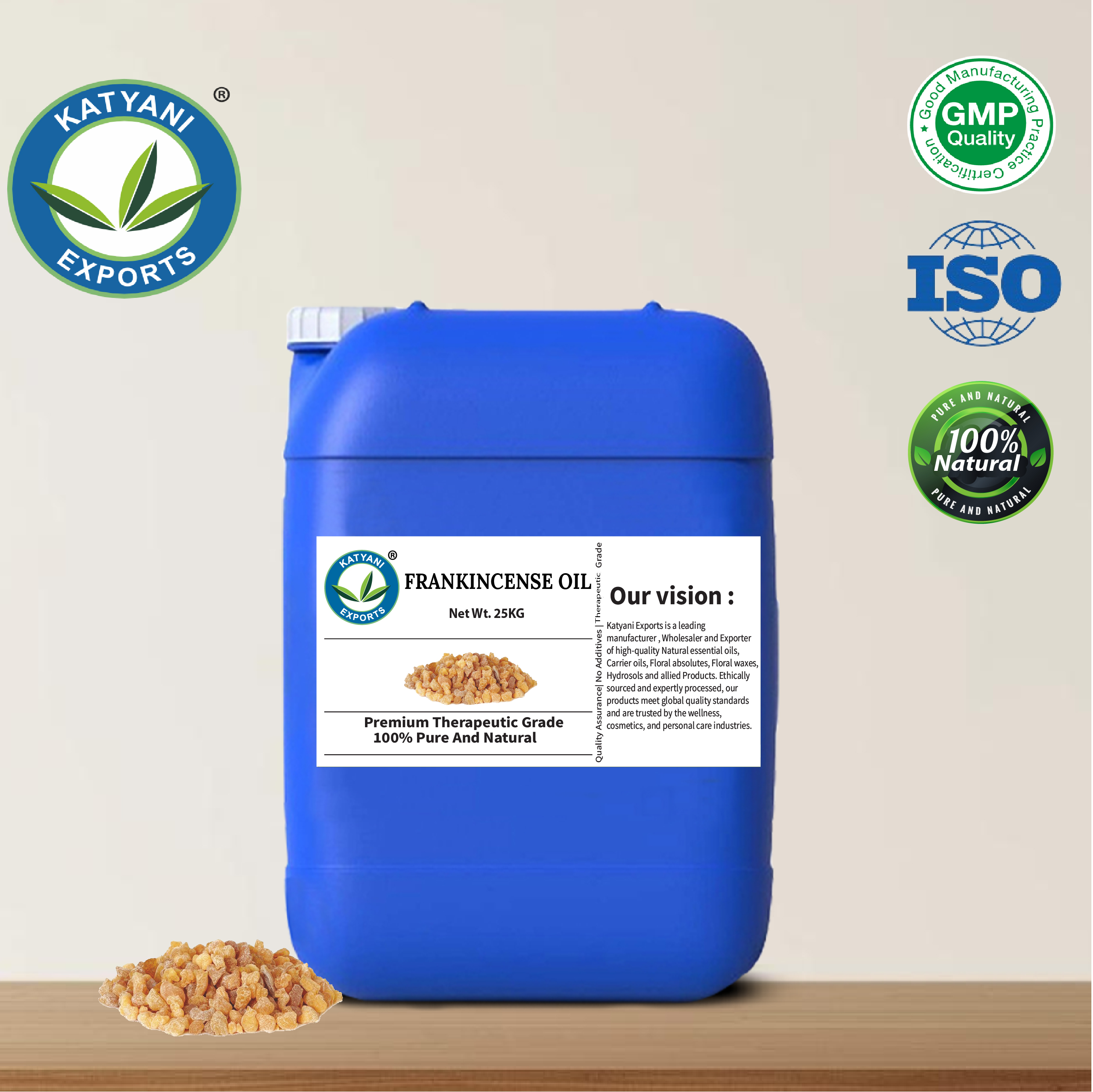 Therapeutic Grade Frankincense Essential Oil 100% Pure &amp; Natural Steam Distilled Resin Oil - Bulk Supplier &amp; Manufacturer India
