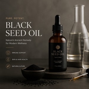 Pure Cold Pressed Black Seed Oil LPE-11 Natural Nigella Sativa Oil Rich in Thymoquinone for Immune Support and Skin Care