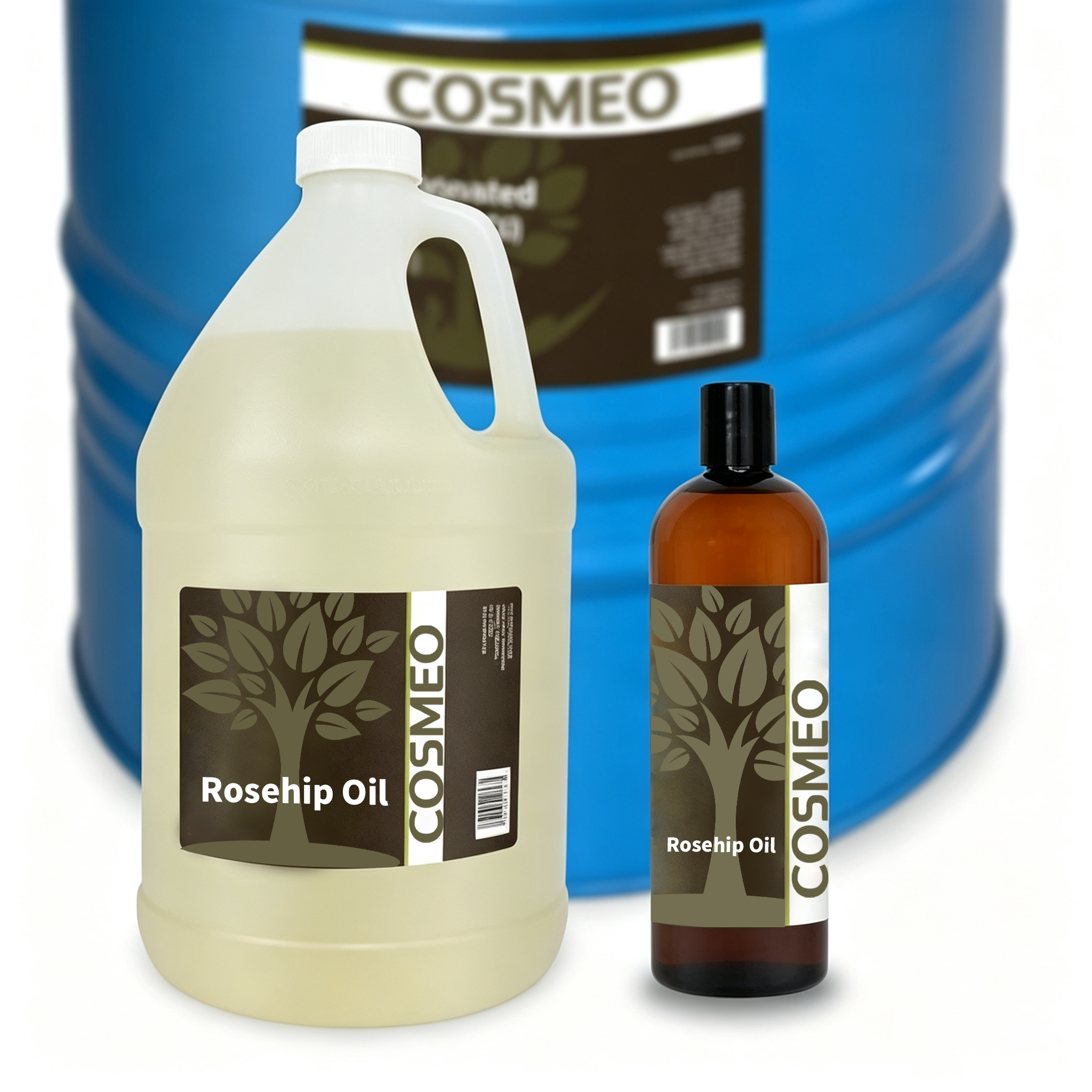 100% Pure Natural Cold Pressed Refined Rosehip Seed Oil Cosmetic Grade Light Yellow Carrier Oil 180kg Drum