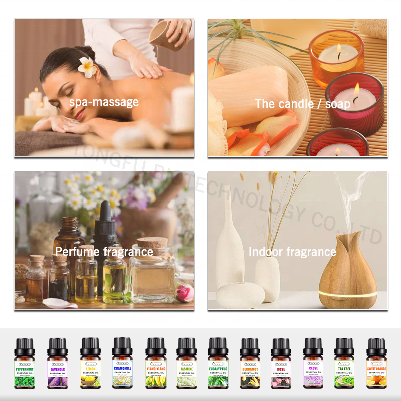 Wholesale 30ml Natural Organic Plant Extract Fresh Rose Lavender Jasmine Lemon Long Lasting Aromatherapy Essential Oil