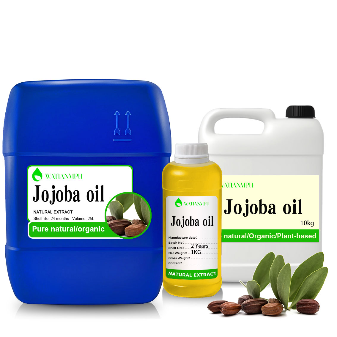 Wholesale Bulk Jojoba Oil Cold Pressed Pure Natural Oil Cosmetic Grade for Body &amp; Hair Care