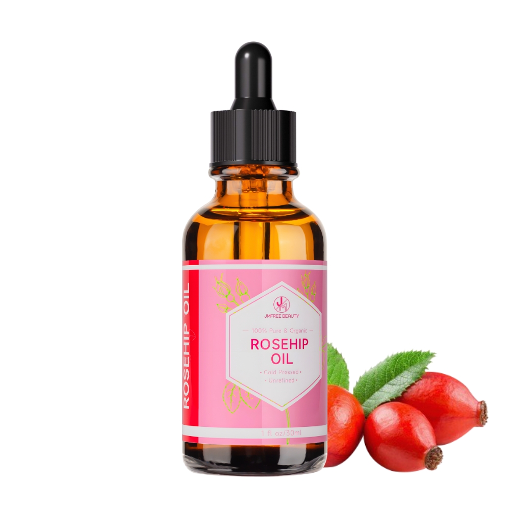 JMFREE Wholesale 100% Pure Rosehip Oil With Vitamin C Skin Smooth Whitening For Hair And Face Rosehip Oil