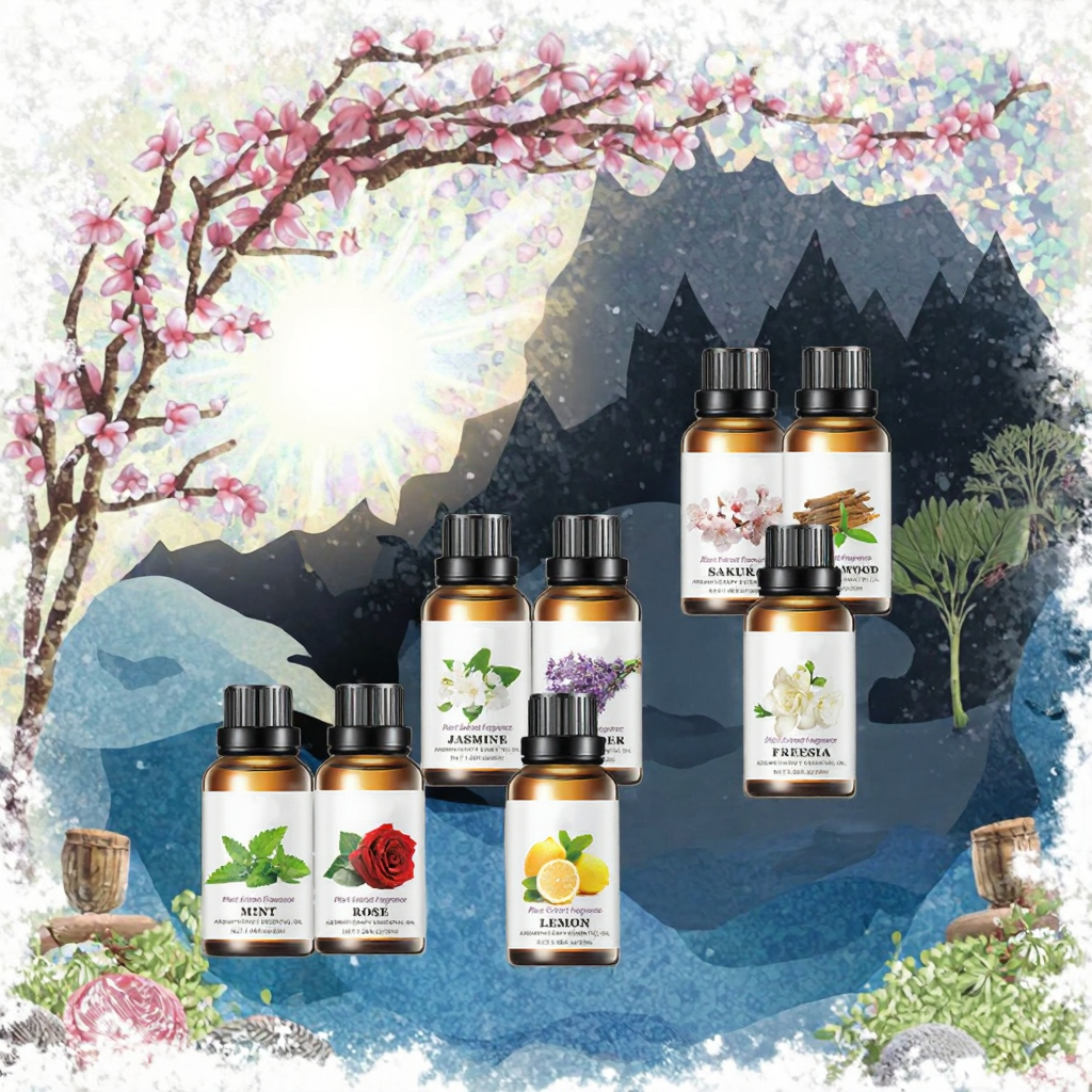 Wholesale 30ml Natural Organic Plant Extract Fresh Rose Lavender Jasmine Lemon Long Lasting Aromatherapy Essential Oil