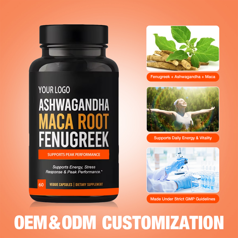 Oem Odm Private Label Ashwagandha Maca Root Extract Capsules Supplements