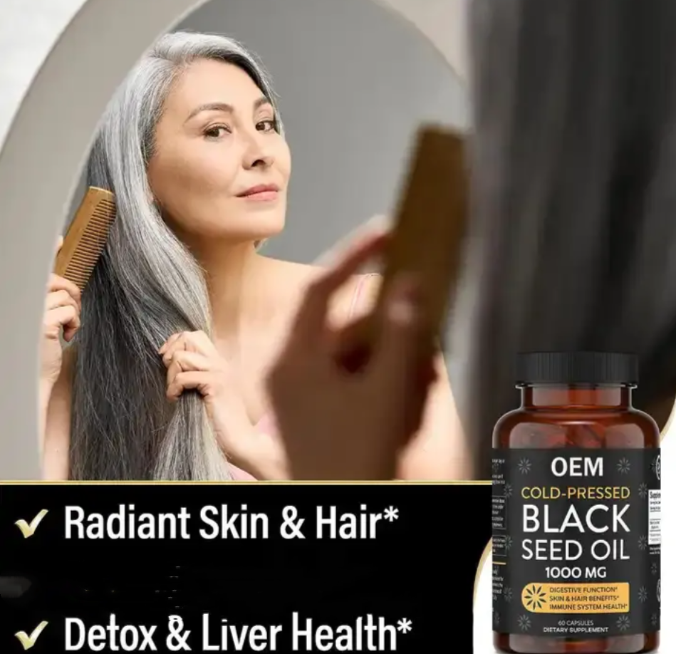 OEM Private Label Premium Cold-Pressed Black Seed Oil Softgel Capsules Nigella Sativa for Adults &amp; Beauty Products