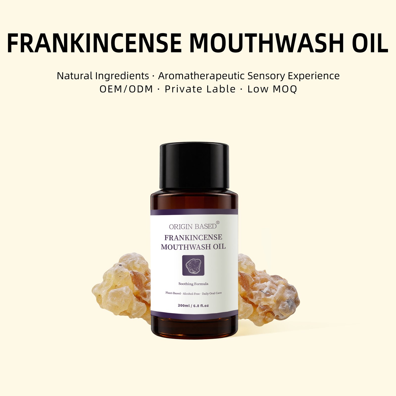 Pure Natural Frankincense Oil Pulling Formula No Additives Gentle Fresh Breath Daily Oral Rinse Breath Freshener Wholesale 200ml