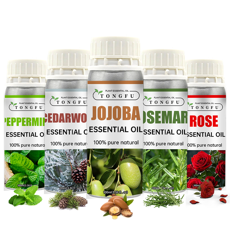 Wholesale OEM/ODM 10ml 100% Pure Cold Pressed Jojoba Cedarwood Rosemary Rose Peppermint Essential Oil Sweet Scent for All Skin